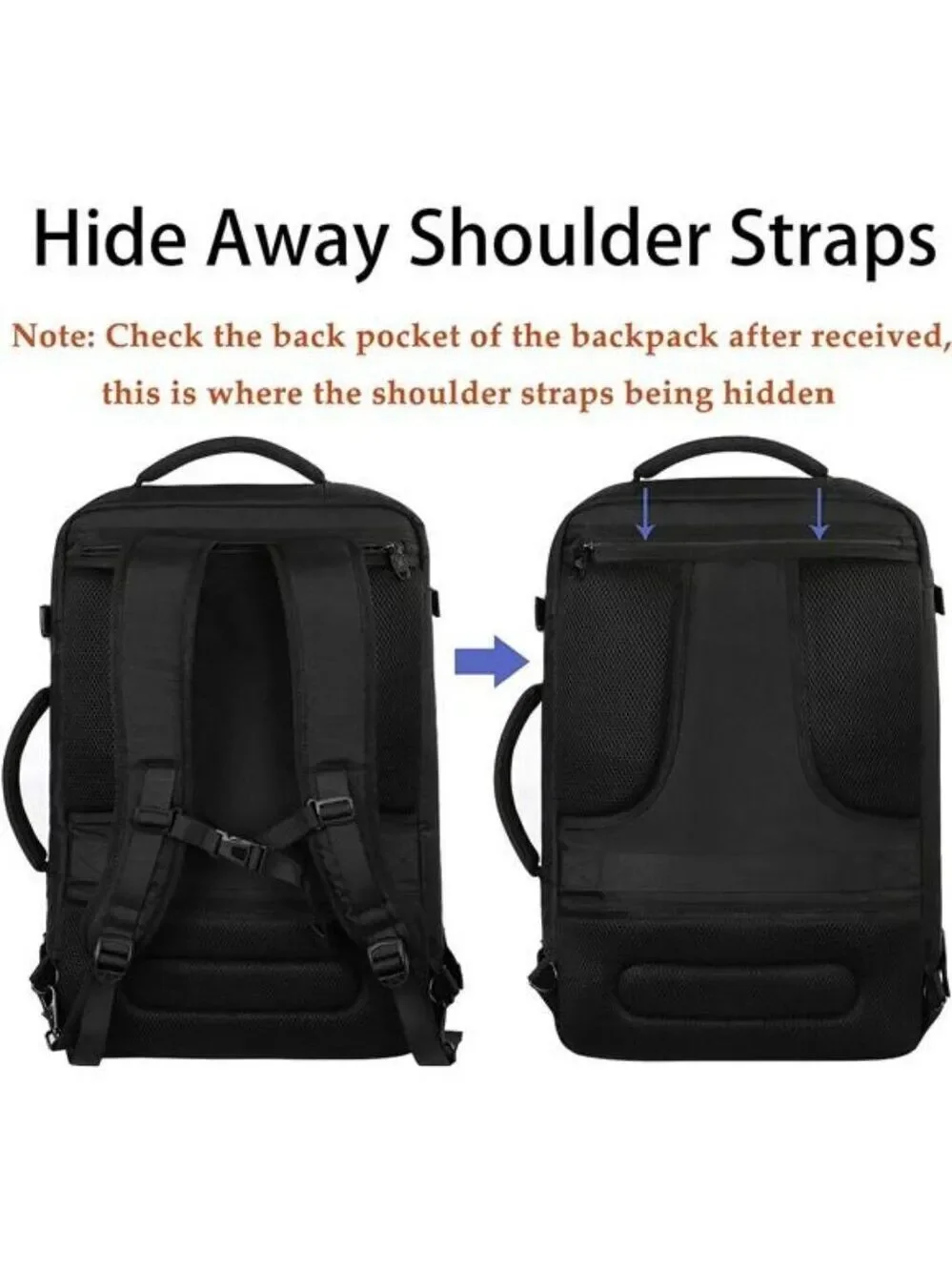 Matein Travel Backpack 40L Expandable Carry On Bag Lightweight Water Resistant